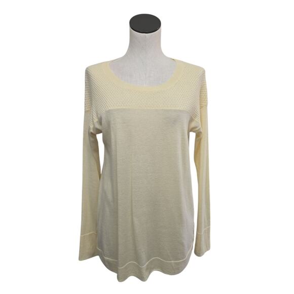 Toad & Co Merino Wool Crewneck Sweater Cream Lightweight Organic‎ Size Medium - Picture 1 of 10
